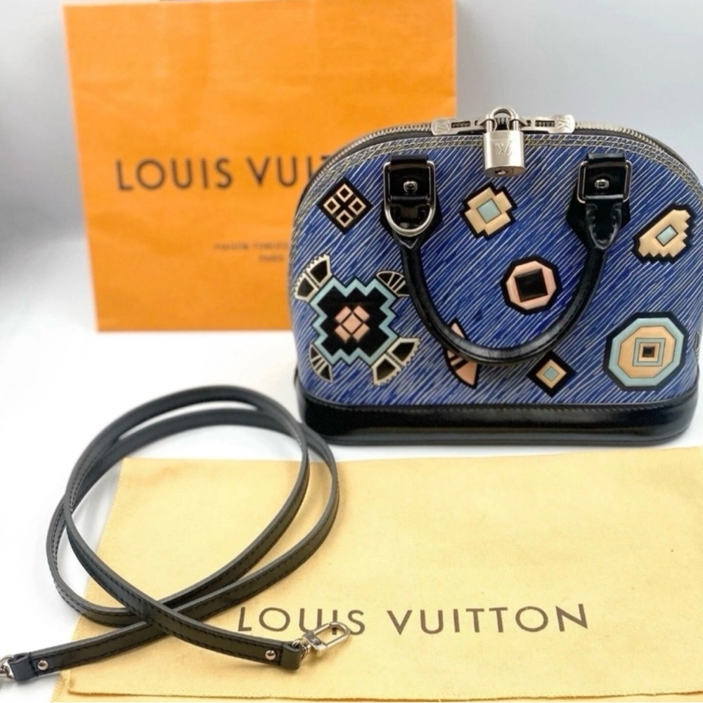Limited Edition 💚LOUIS VUITTON EPI Azteque Alma BB bag-🍒Full inclusion-Like New